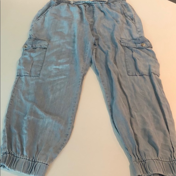 lightweight denim joggers